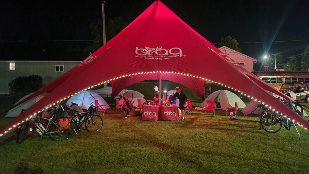 The Big Red Tent RAGBRAI 2022 - BRAG - Across Georgia